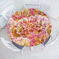 thumbnail image 1 of Ambesonne Abstract Boho Fitted Round Tablecloth, Peony Look Floral Art, 40"- 44" Diameter, Pale Pink Yellow Green, 1 of 5