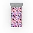 thumbnail image 1 of Ambesonne Abstract Boho Fitted Sheet, Floral Contemporay, Twin XL Size, Fuchsia Pale Pink Cream, 1 of 5