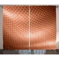 thumbnail image 1 of Ambesonne Abstract Curtains 2 Panel Set, Comb Pattern Waves, 108" x 96", Pale Rust, 1 of 3