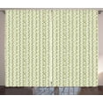 thumbnail image 1 of Ambesonne Abstract Curtains 2 Panel Set, Green and Grey Shades, 108" x 84", Green Pale Grey White, 1 of 3