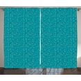 thumbnail image 1 of Ambesonne Abstract Curtains 2 Panel Set, Spiral Lines Pastel Drop, 108" x 84", Blue and Multicolor, 1 of 3