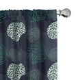 thumbnail image 1 of Ambesonne Abstract Curtains, Animal Print Circles Lines, Pair of 28"x95", Dark Violet Blue and Green, 1 of 5