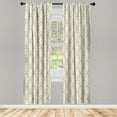 thumbnail image 1 of Ambesonne Abstract Curtains, Art Soft Color Back Floral, Pair of 28"x84", Eggshell, 1 of 2
