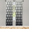 thumbnail image 1 of Ambesonne Abstract Curtains, Art of Retro Ombre Pattern, Pair of 28"x63", Dark Grey, 1 of 2