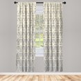 thumbnail image 1 of Ambesonne Abstract Curtains, Art of Retro Ombre Pattern, Pair of 28"x63", Pale Grey, 1 of 2