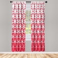 thumbnail image 1 of Ambesonne Abstract Curtains, Art of Retro Ombre Pattern, Pair of 28"x84", Dark Coral, 1 of 2