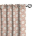 thumbnail image 1 of Ambesonne Abstract Curtains, Basic Pastel Tone Shapes, Pair of 28"x95", Peach and White, 1 of 5