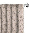 thumbnail image 1 of Ambesonne Abstract Curtains, Botanical Spots Pattern, Pair of 28"x63", Rose Khaki and Black, 1 of 5