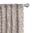 thumbnail image 1 of Ambesonne Abstract Curtains, Bouquet of Romance, Pair of 28"x84", Pale Green Lavender, 1 of 5