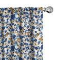 thumbnail image 1 of Ambesonne Abstract Curtains, Bubble Retro, Pair of 28"x63", Sky Blue Cinnamon, 1 of 5