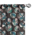 thumbnail image 1 of Ambesonne Abstract Curtains, Circles Brush Strokes Plot, Pair of 28"x63", Petrol Blue and Pale Salmon, 1 of 5