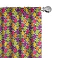 thumbnail image 1 of Ambesonne Abstract Curtains, Colorful Diamond Shape, Pair of 28"x63", Multicolor, 1 of 5