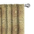 thumbnail image 1 of Ambesonne Abstract Curtains, Connected Royal Motifs, Pair of 28"x63", Caramel and Multicolor, 1 of 5