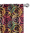 thumbnail image 1 of Ambesonne Abstract Curtains, Curved Spiral Arrows, Pair of 28"x95", Multicolor, 1 of 5