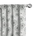 thumbnail image 1 of Ambesonne Abstract Curtains, Dandelion Motif, Pair of 28"x84", Dried Rose, 1 of 5