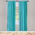 thumbnail image 1 of Ambesonne Abstract Curtains, Digital Stripes Lines, Pair of 28"x95", Turquoise Pale Blue, 1 of 2