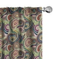 thumbnail image 1 of Ambesonne Abstract Curtains, Eastern Doodle Paisley, Pair of 28"x84", Multicolor, 1 of 5