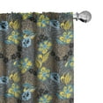 thumbnail image 1 of Ambesonne Abstract Curtains, Flowers Circled Detail, Pair of 28"x95", Multicolor, 1 of 5