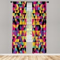 thumbnail image 1 of Ambesonne Abstract Curtains, Funky Colorful Tribal Art, Pair of 28"x84", Multicolor, 1 of 2