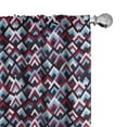 thumbnail image 1 of Ambesonne Abstract Curtains, Geometric Triangle Shape, Pair of 28"x84", Pale Blue Maroon, 1 of 5