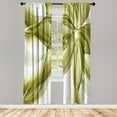 thumbnail image 1 of Ambesonne Abstract Curtains, Geometrical Flower Artwork, Pair of 28"x63", Avocado Green, 1 of 2
