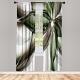 thumbnail image 1 of Ambesonne Abstract Curtains, Geometrical Flower Artwork, Pair of 28"x63", Forest Green, 1 of 2