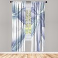 thumbnail image 1 of Ambesonne Abstract Curtains, Geometrical Flower Artwork, Pair of 28"x63", Pale Teal, 1 of 2