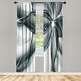 thumbnail image 1 of Ambesonne Abstract Curtains, Geometrical Flower Artwork, Pair of 28"x63", Taupe Grey, 1 of 2