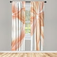 thumbnail image 1 of Ambesonne Abstract Curtains, Geometrical Flower Artwork, Pair of 28"x95", Dark Peach, 1 of 2
