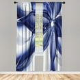 thumbnail image 1 of Ambesonne Abstract Curtains, Geometrical Flower Artwork, Pair of 28"x95", Violet Blue, 1 of 2
