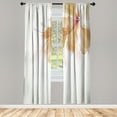 thumbnail image 1 of Ambesonne Abstract Curtains, Gradient Toned Flowers Art, Pair of 28"x63", Dark Mustard, 1 of 2