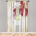 thumbnail image 1 of Ambesonne Abstract Curtains, Gradient Toned Flowers Art, Pair of 28"x63", Pale Yellow, 1 of 2