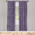 thumbnail image 1 of Ambesonne Abstract Curtains, Grunge Brush Strokes, Pair of 28"x84", Purple Grey Dark Grey, 1 of 2
