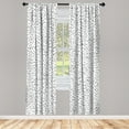 thumbnail image 1 of Ambesonne Abstract Curtains, Grunge Vertical Strokes, Pair of 28"x63", Black and White, 1 of 2