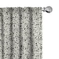thumbnail image 1 of Ambesonne Abstract Curtains, Jumble Messy Lines, Pair of 28"x63", Black and Cream, 1 of 5