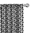 thumbnail image 1 of Ambesonne Abstract Curtains, Modern Bracket Like Shapes, Pair of 28"x63", Charcoal Grey and White, 1 of 5