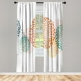 thumbnail image 1 of Ambesonne Abstract Curtains, Modern Cool Surreal Design, Pair of 28"x84", Dark Petrol, 1 of 2