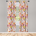 thumbnail image 1 of Ambesonne Abstract Curtains, Modern Patchwork Polka Dot, Pair of 28"x63", Multicolor, 1 of 2