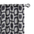 thumbnail image 1 of Ambesonne Abstract Curtains, Modern Pavement Mosaic, Pair of 28"x95", Black Pale Grey White, 1 of 5