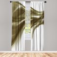 thumbnail image 1 of Ambesonne Abstract Curtains, Modern Smooth Lines Rays, Pair of 28"x84", Sepia White, 1 of 2