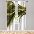 thumbnail image 1 of Ambesonne Abstract Curtains, Modern Smooth Lines Rays, Pair of 28"x95", Army Green, 1 of 2