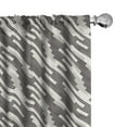 thumbnail image 1 of Ambesonne Abstract Curtains, Modern Squares Stripes, Pair of 28"x63", Cream Pale Grey Black, 1 of 5