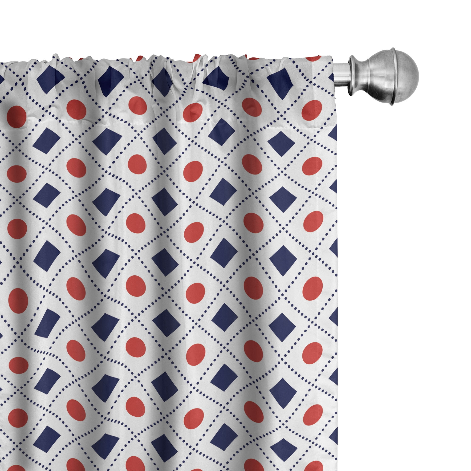 Ambesonne Abstract Curtains, Nautical Circles Squares, Pair of 28