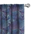 thumbnail image 1 of Ambesonne Abstract Curtains, Ocean Inspired Paisley, Pair of 28"x63", Purple Blue, 1 of 5