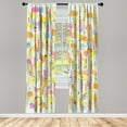 thumbnail image 1 of Ambesonne Abstract Curtains, Paint Blobs Drips Design, Pair of 28"x84", Multicolor, 1 of 2