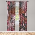 thumbnail image 1 of Ambesonne Abstract Curtains, Paisley Pattern Swirled, Pair of 28"x63", Pale Caramel, 1 of 2