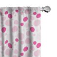 thumbnail image 1 of Ambesonne Abstract Curtains, Pastel Geometric Ovals, Pair of 28"x95", Magenta Pale Pink, 1 of 5