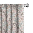 thumbnail image 1 of Ambesonne Abstract Curtains, Pastel Toned Triangles, Pair of 28"x95", Multicolor, 1 of 5