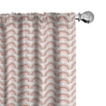 thumbnail image 1 of Ambesonne Abstract Curtains, Rainbow Like Stripes Art, Pair of 28"x84", Dark Salmon Tan and Ecru, 1 of 5