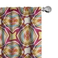 thumbnail image 1 of Ambesonne Abstract Curtains, Retro Modern Vibrant, Pair of 28"x84", Multicolor, 1 of 5